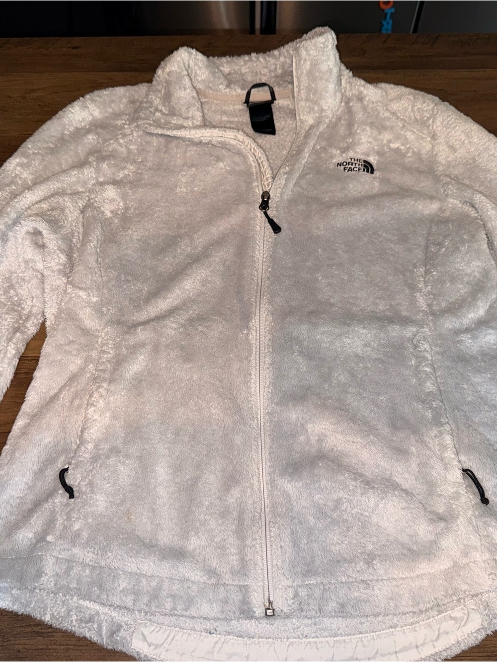 The North Face silver Plush Full-Zip Teddy Jacket - Picture 2 of 5